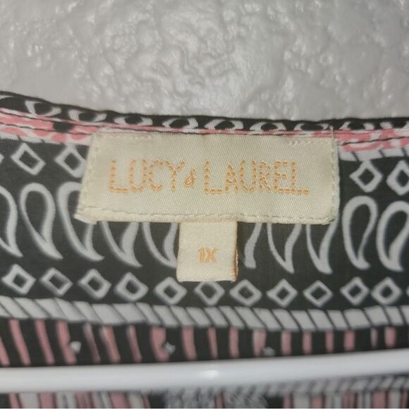 Lucy & Laurel Boho Print Sleeveless Top – 1X - Picture 6 of 8